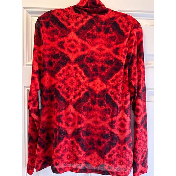 INC International Concepts Red & Black Lava Lamp Long Sleeve Top - Picture 2 of 9